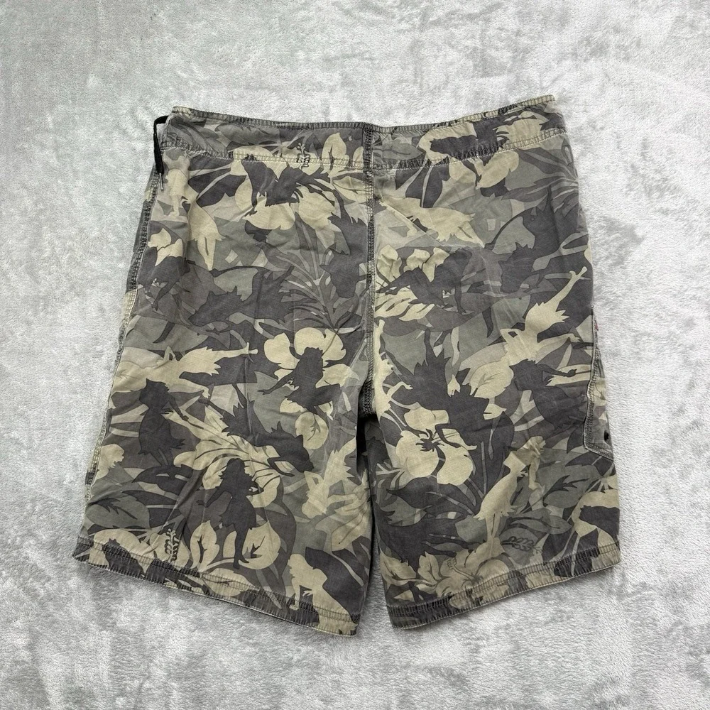 Vintage Crazy Shirts Men's Boardshorts Size 36 Tropical Camo Swim Trunks